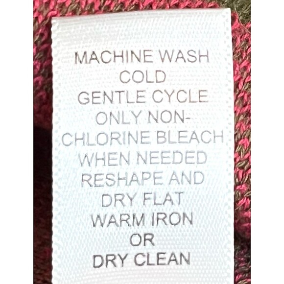 Banana Republic V-Neck Sweater Women’s XS Pink & Green Cozy Comfy Fall - Picture 13 of 13